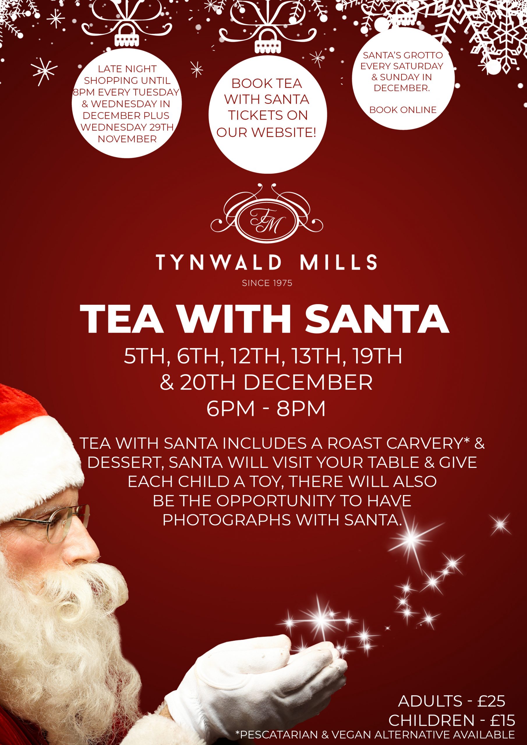 Tea with Santa 2023 Tynwald Mills